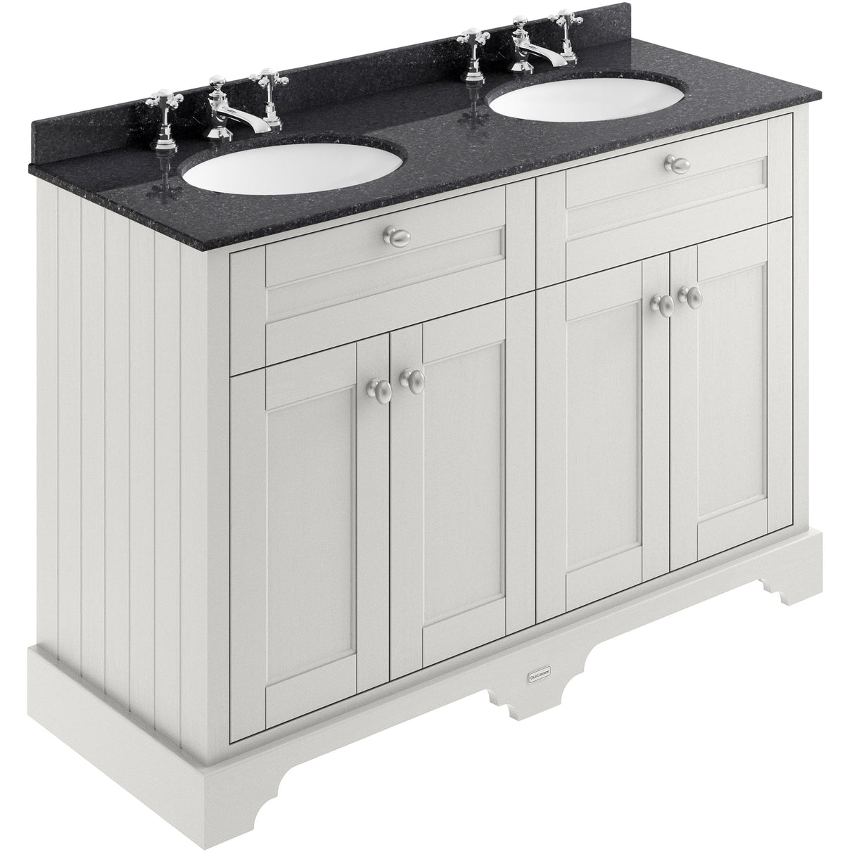 Old London 1200mm Freestanding Vanity Unit & Basin, Round Bowl, 4 Door Timeless Sand LOF466