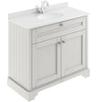 Old London 1000mm Freestanding Vanity Unit & Basin, Round Bowl, 2 Door Timeless Sand LOF477