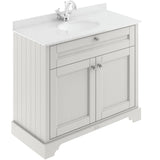 Old London 1000mm Freestanding Vanity Unit & Basin, Round Bowl, 2 Door Timeless Sand LOF477