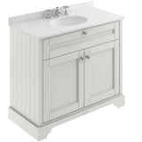 Old London 1000mm Freestanding Vanity Unit & Basin, Round Bowl, 2 Door Timeless Sand LOF481