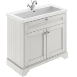 Old London 1000mm Freestanding Vanity Unit & Basin, 2 Door Timeless Sand LOF488