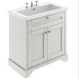 Old London 800mm Freestanding Vanity Unit & Basin, 2 Door Timeless Sand LOF491