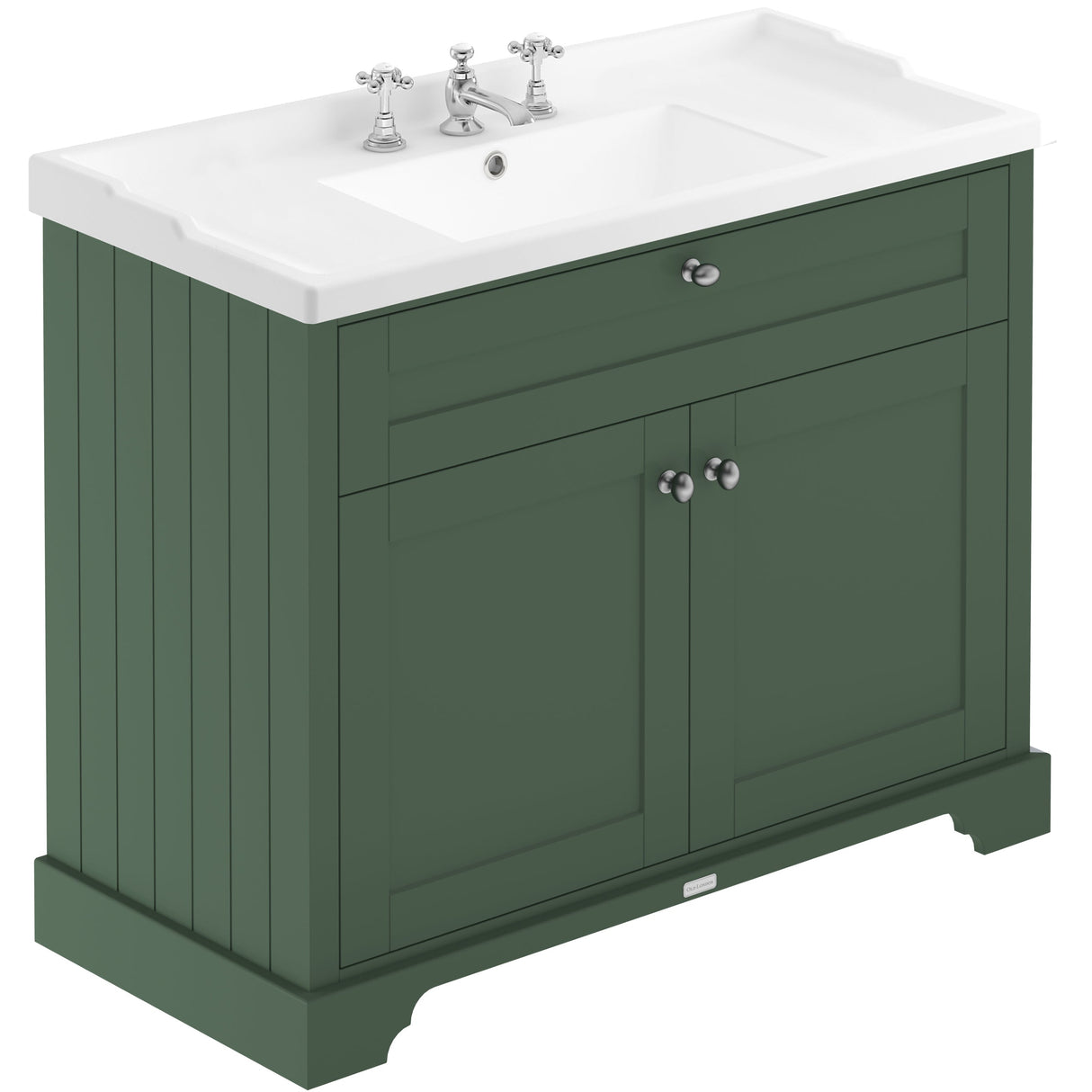 Old London 1000mm Freestanding Vanity Unit & Basin, 2 Door Hunter Green LOF837