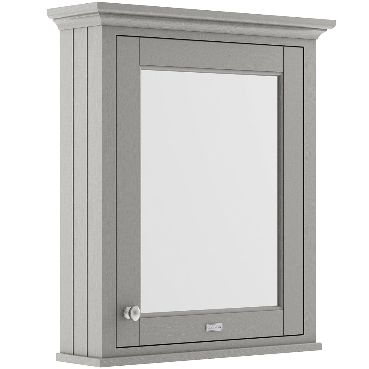 Old London Mirrored Cabinet H750 x W600mm, 1 Door Storm Grey LON214