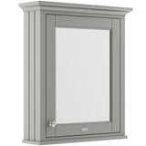 Old London Mirrored Cabinet H750 x W600mm, 1 Door Storm Grey LON214