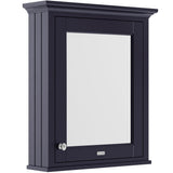 Old London Mirrored Cabinet H750 x W600mm, 1 Door Twilight Blue LON314
