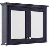 Old London Mirrored Cabinet H750 x W1050mm, 2 Door Twilight Blue LON317
