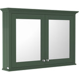 Old London Mirrored Cabinet H750 x W1050mm, 2 Door Hunter Green LON817