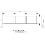 Old London Traditional Front Bath Panel Storm Grey LOP205 LD