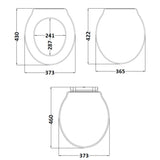 Old London Chancery Soft Close Wooden Toilet Seat With Chrome Hinges, Top Fix Storm Grey LOS298 LD