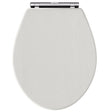 Old London Richmond Soft Close Wooden Toilet Seat With Chrome Hinges, Top Fix Timeless Sand LOS499