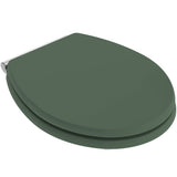 Old London Richmond Soft Close Wooden Toilet Seat With Chrome Hinges, Top Fix Hunter Green LOS899