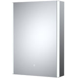 Nuie Pavo LED Touch Sensor 1 Door Mirrored Cabinet H700 x W500mm Silver LQ093