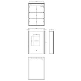 Nuie Pavo LED Touch Sensor 1 Door Mirrored Cabinet H700 x W500mm Silver LQ093 LD