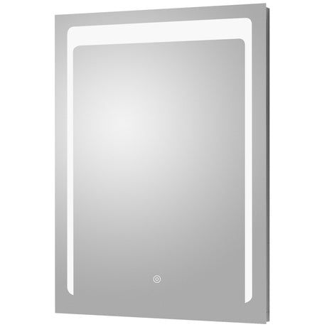 Nuie Carina LED Touch Sensor Bathroom Mirror H700 x W500mm Silver LQ501