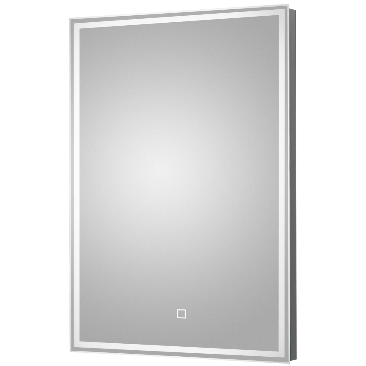 Nuie Lyra LED Touch Sensor Bathroom Mirror H700 x W500mm Silver LQ502