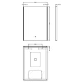 Nuie Anser LED Touch Sensor Bathroom Mirror H700 x W500mm Silver LQ503 LD