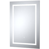 Nuie Sculptor LED Touch Sensor Bathroom Mirror H700 x W500mm Silver LQ505