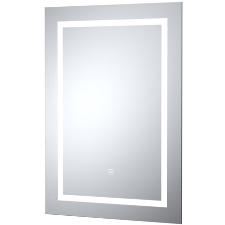 Nuie Sculptor LED Touch Sensor Bathroom Mirror H700 x W500mm Silver LQ505