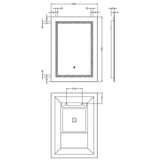 Nuie Sculptor LED Touch Sensor Bathroom Mirror H700 x W500mm Silver LQ505 LD