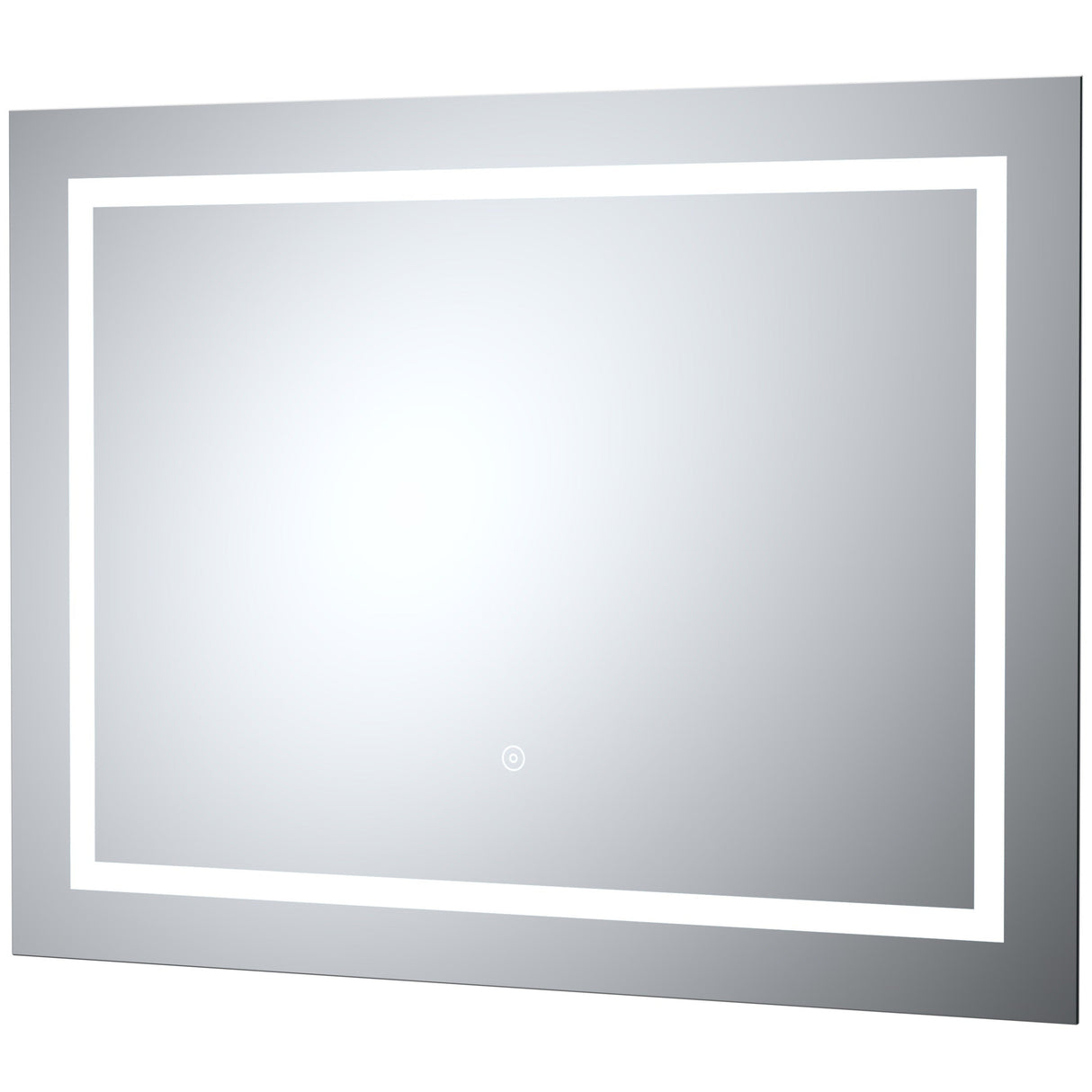 Nuie Enif Horizontal LED Touch Sensor Bathroom Mirror H600 x W800mm Silver LQ506