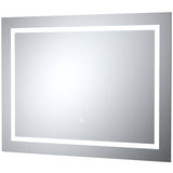 Nuie Enif Horizontal LED Touch Sensor Bathroom Mirror H600 x W800mm Silver LQ506