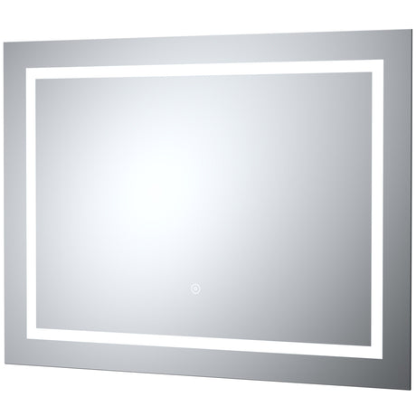 Nuie Enif Horizontal LED Touch Sensor Bathroom Mirror H600 x W800mm Silver LQ506