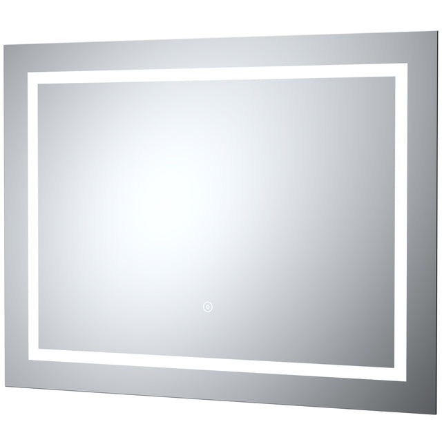 Nuie Enif Horizontal LED Touch Sensor Bathroom Mirror H600 x W800mm Silver LQ506