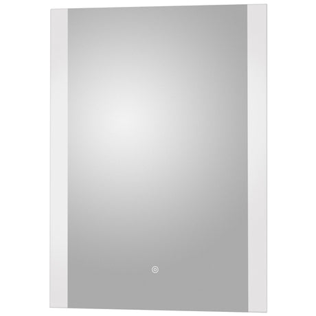 Nuie Castor Ambient Lit LED Touch Sensor Bathroom Mirror H700 x W500mm Silver LQ601
