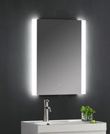 Nuie Castor Ambient Lit LED Touch Sensor Bathroom Mirror H700 x W500mm Silver LQ601 LS2