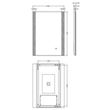 Nuie Castor Ambient Lit LED Touch Sensor Bathroom Mirror H700 x W500mm Silver LQ601 LD