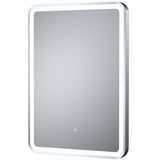 Nuie Hydus Rectangular LED Touch Sensor Framed Mirror H700 x W500mm Chrome LQ703
