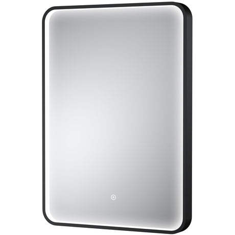 Nuie Pictor Rectangular LED Touch Sensor Inset Framed Mirror H700 x W500mm Black LQ731