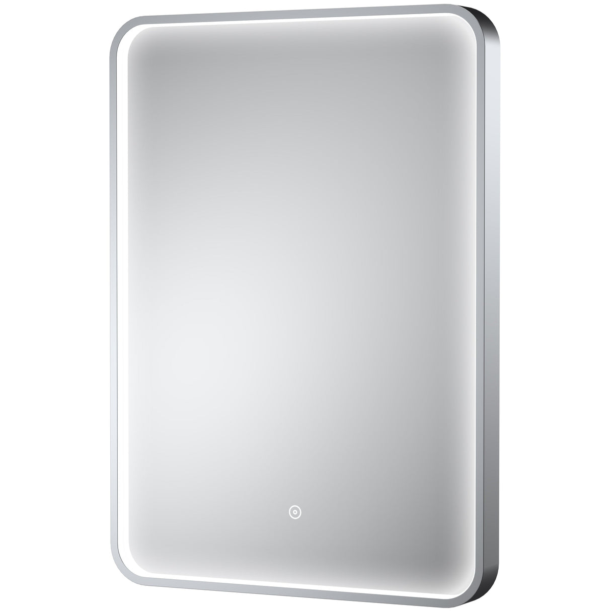 Nuie Pictor Rectangular LED Touch Sensor Inset Framed Mirror H700 x W500mm Chrome LQ733