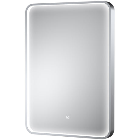Nuie Pictor Rectangular LED Touch Sensor Inset Framed Mirror H700 x W500mm Chrome LQ733