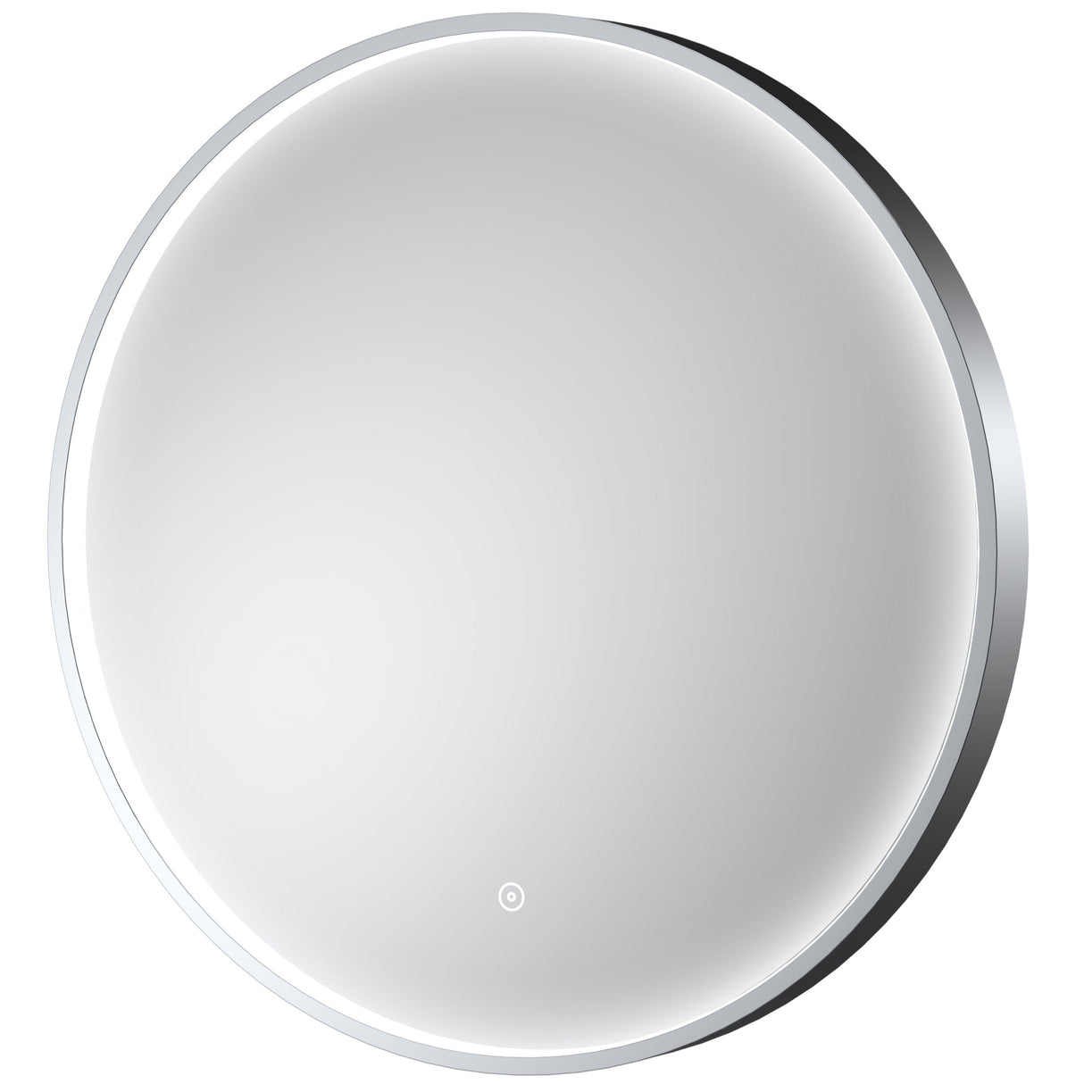 Nuie Mensa Round LED Touch Sensor Inset Framed Mirror H600 x W600mm Chrome LQ743