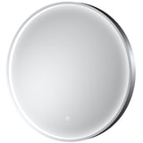 Nuie Mensa Round LED Touch Sensor Inset Framed Mirror H600 x W600mm Chrome LQ743