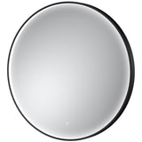 Nuie Mensa Round LED Touch Sensor Inset Framed Mirror H800 x W800mm Black LQ751