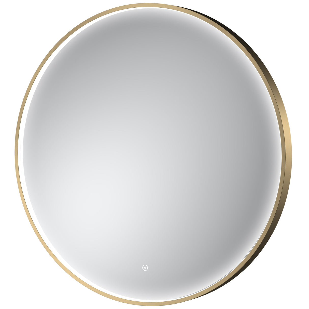 Nuie Mensa Round LED Touch Sensor Inset Framed Mirror H800 x W800mm Brushed Brass LQ752
