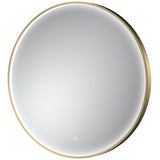 Nuie Mensa Round LED Touch Sensor Inset Framed Mirror H800 x W800mm Brushed Brass LQ752