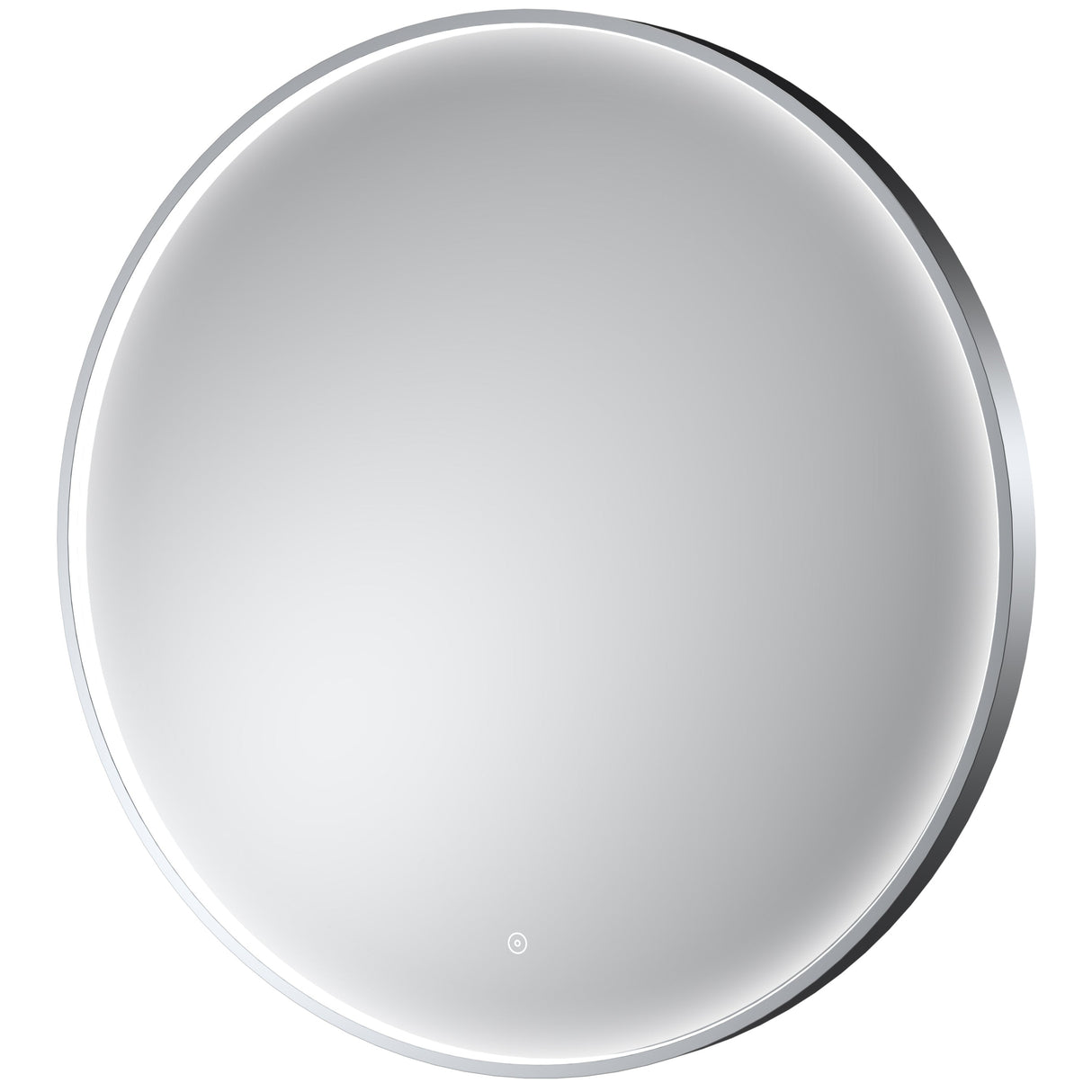 Nuie Mensa Round LED Touch Sensor Inset Framed Mirror H800 x W800mm Chrome LQ753