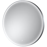 Nuie Mensa Round LED Touch Sensor Inset Framed Mirror H800 x W800mm Chrome LQ753