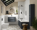 Nuie Lunar 800mm Wall Hung 2 Drawer Vanity Unit & Basin