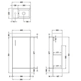 Nuie Vault 400mm Floor Standing 1 Door Vanity Unit & Basin Anthracite Woodgrain MIN003 LD