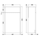 Nuie Athena WC Unit W500mm Gloss Grey MOC342 LD