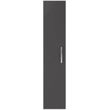 Nuie Athena 1 Door Wall Hung Tall Storage Unit W300mm Gloss Grey MOC361