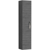 Nuie Athena 1 Door Wall Hung Tall Storage Unit W300mm Anthracite Woodgrain MOD561