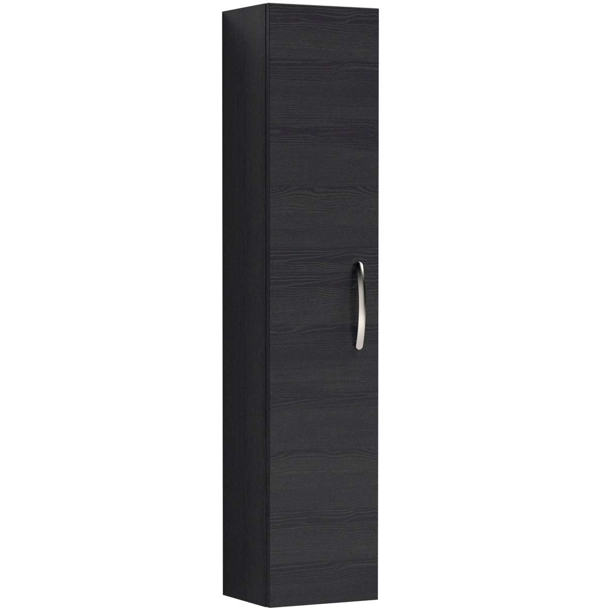 Nuie Athena 1 Door Wall Hung Tall Storage Unit W300mm Charcoal Black MOD661
