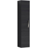 Nuie Athena 1 Door Wall Hung Tall Storage Unit W300mm Charcoal Black MOD661