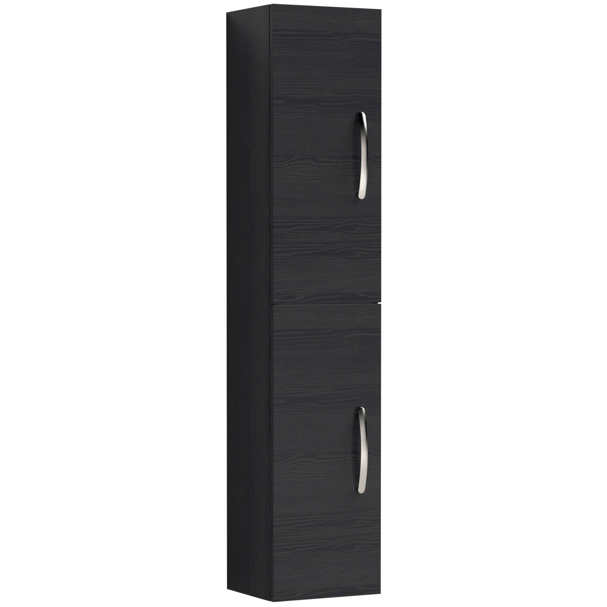 Nuie Athena 2 Door Wall Hung Tall Storage Unit W300mm Charcoal Black MOD662